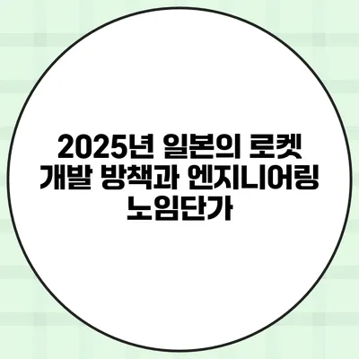2025년 일본의 로켓 개발 방책과 엔지니어링 노임단가