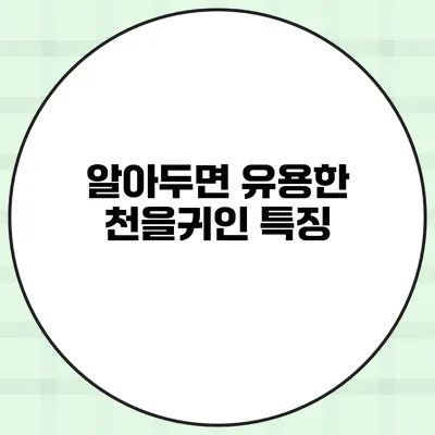 알아두면 유용한 천을귀인 특징